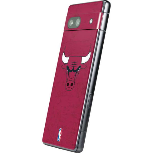 NBA Chicago Bulls Red Distressed Google Pixel 7a Skin